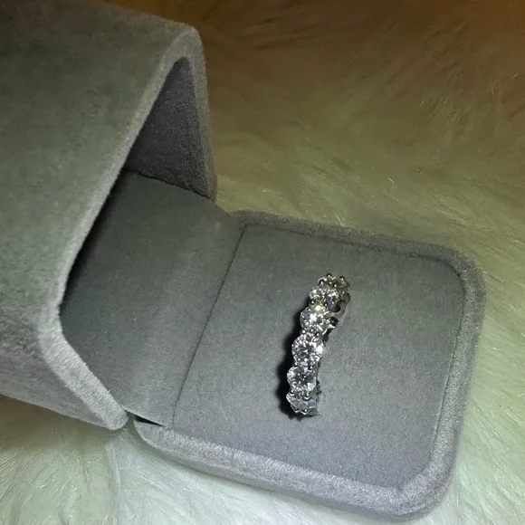 Brand New Eternity Band Ring Moissanite - Picture 5 of 5